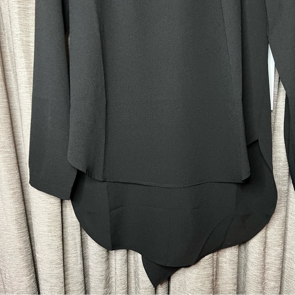 NWT Hyfve Black Long Sleeve Ruffle Back Tunic Blouse Size Medium - Picture 5 of 16